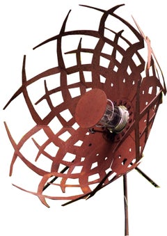 Outdoor Lamp - "Umbrella" (Alpha) - Rusty - art garden decoration - 70cm