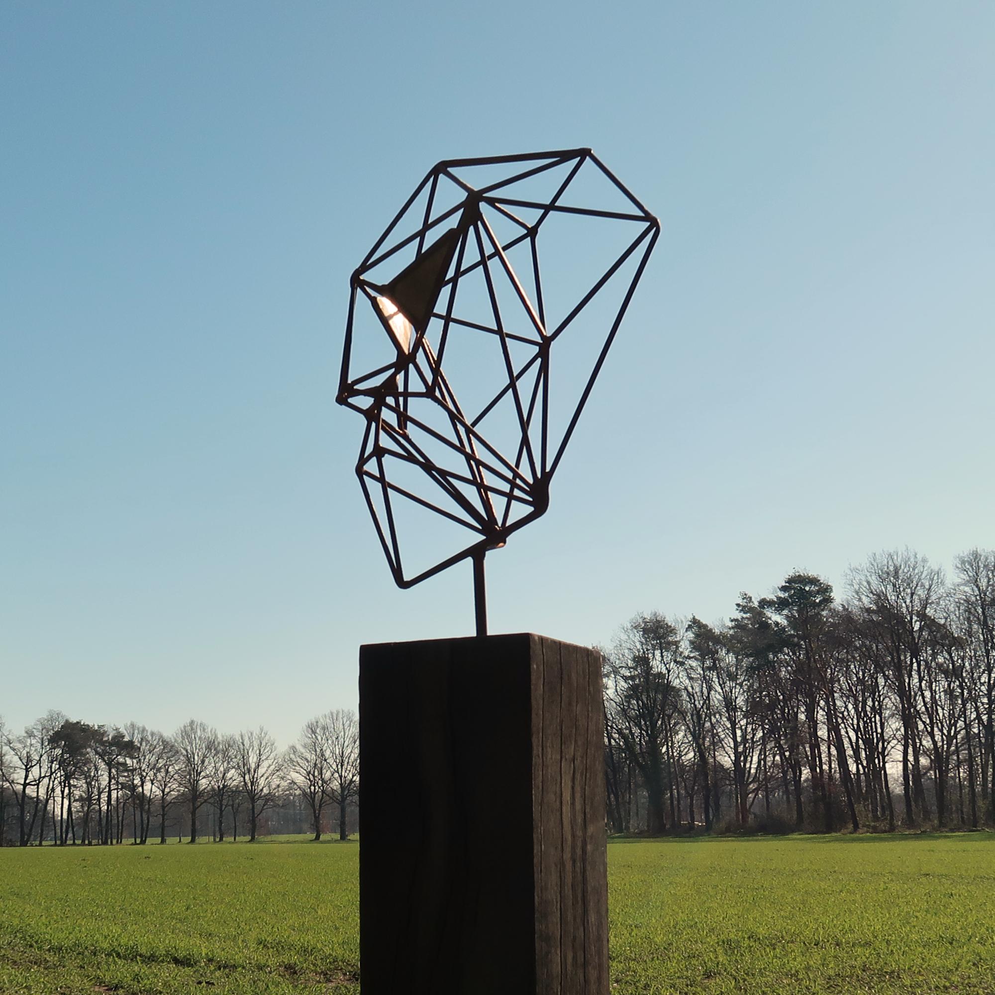 Extraordinaria escultura de alambre 