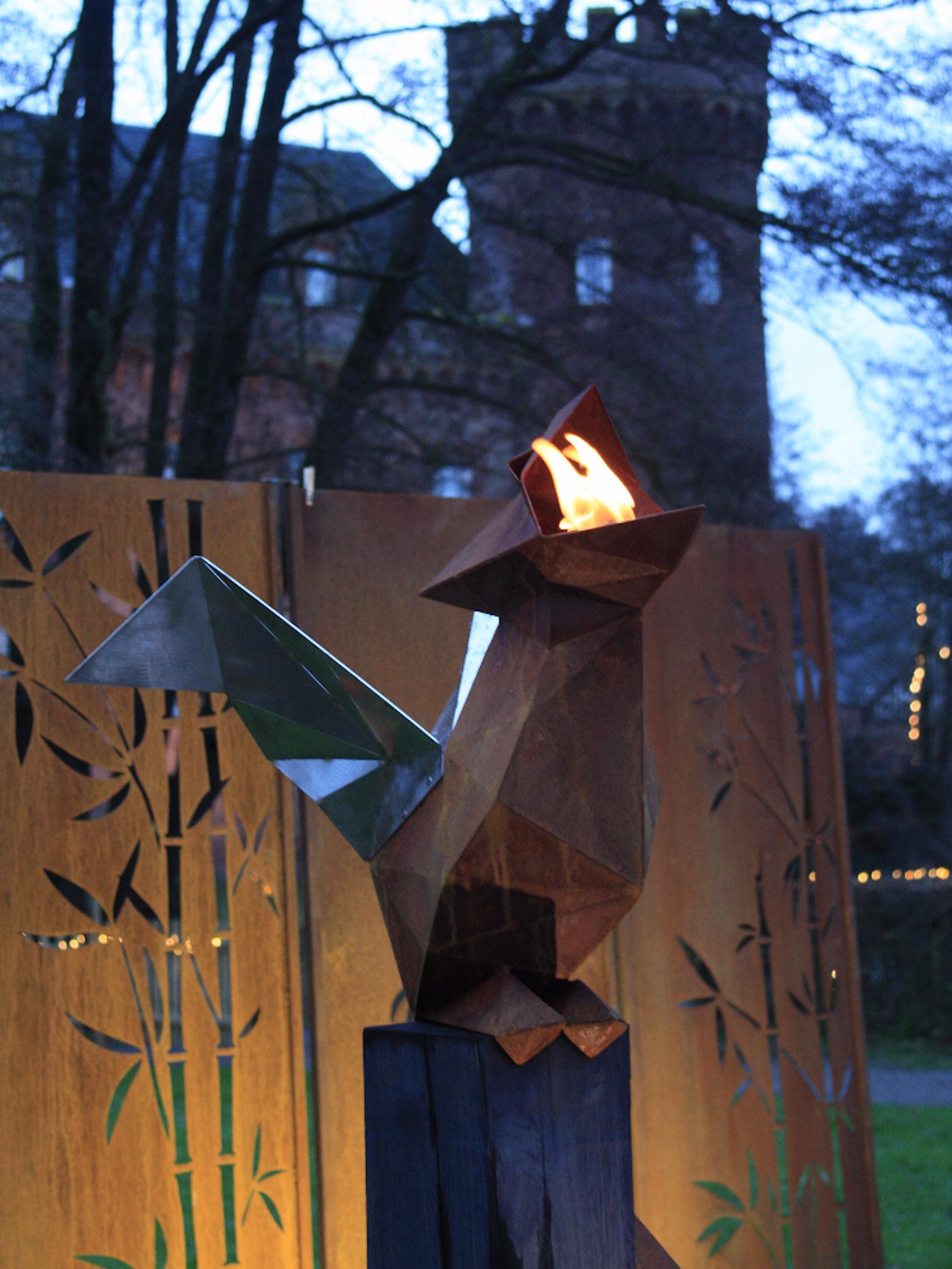 Polygon "Drache" auf OAK Stele oxidiert