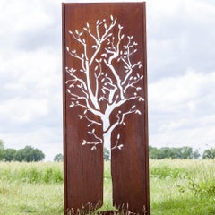Mur de jardin en acier - "Tree" - The Modernity Ornamental Outdoor - 75×195 cm