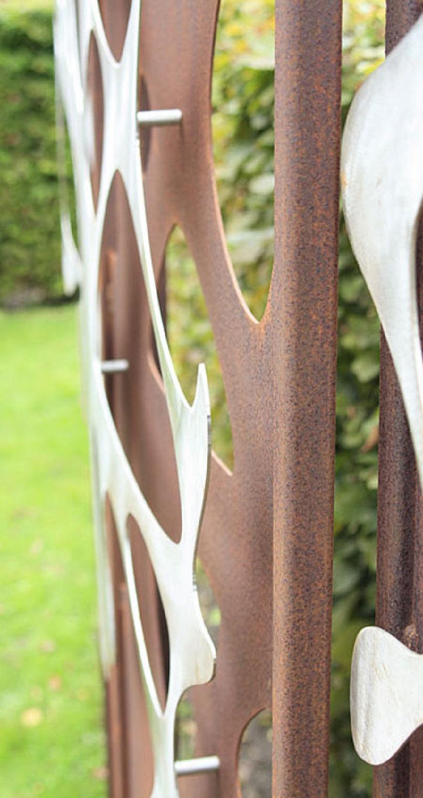 Gartenwand aus Stahl - 