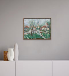 Blick auf einen Dorfplatz, Stefan Vukmanovic, Belgrad 1924 - 1995 Degernau