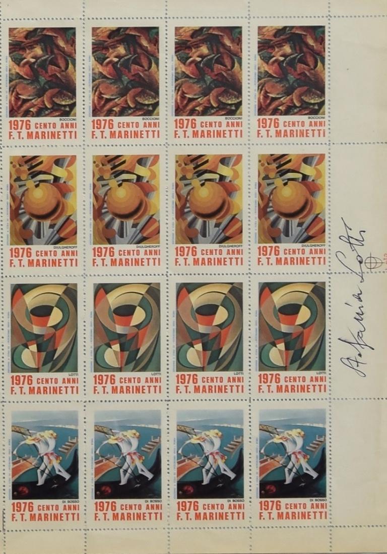 Omaggio al Futurismo - Tecnica mista di Stefania Lotti - 1976 in vendita 1