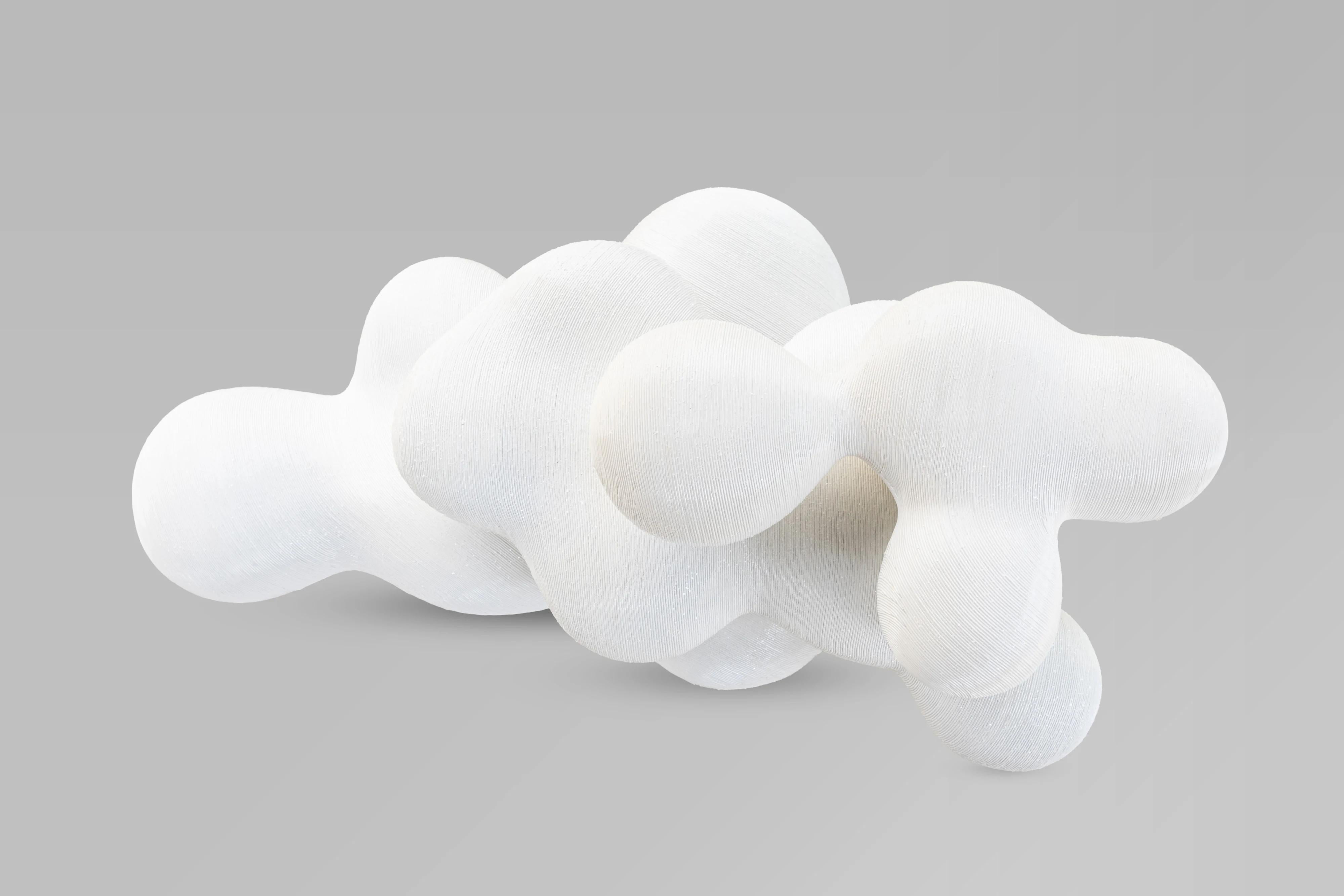 Stefania Nazzal
Module 1 (In the Air Series), 2022
Base layer: 31.5 x 17 inches
Middle: 24 x 15 inches
Top: 18 x 12 inches
Sculpture, Fiberglass, spray paint, and diamond dust
This piece is unique
Signed by artist

Currently on display at Art Angels