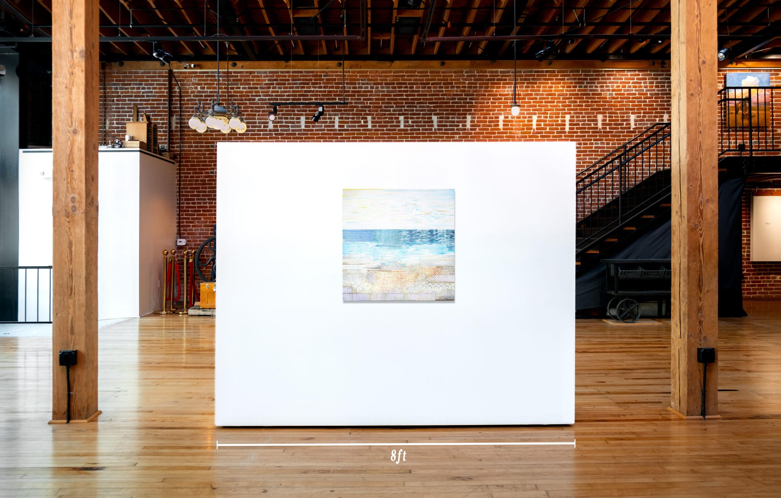 Une peinture abstraite à l'acrylique et à l'encre sur toile, Sea Level - Painting de Stefanie Bales