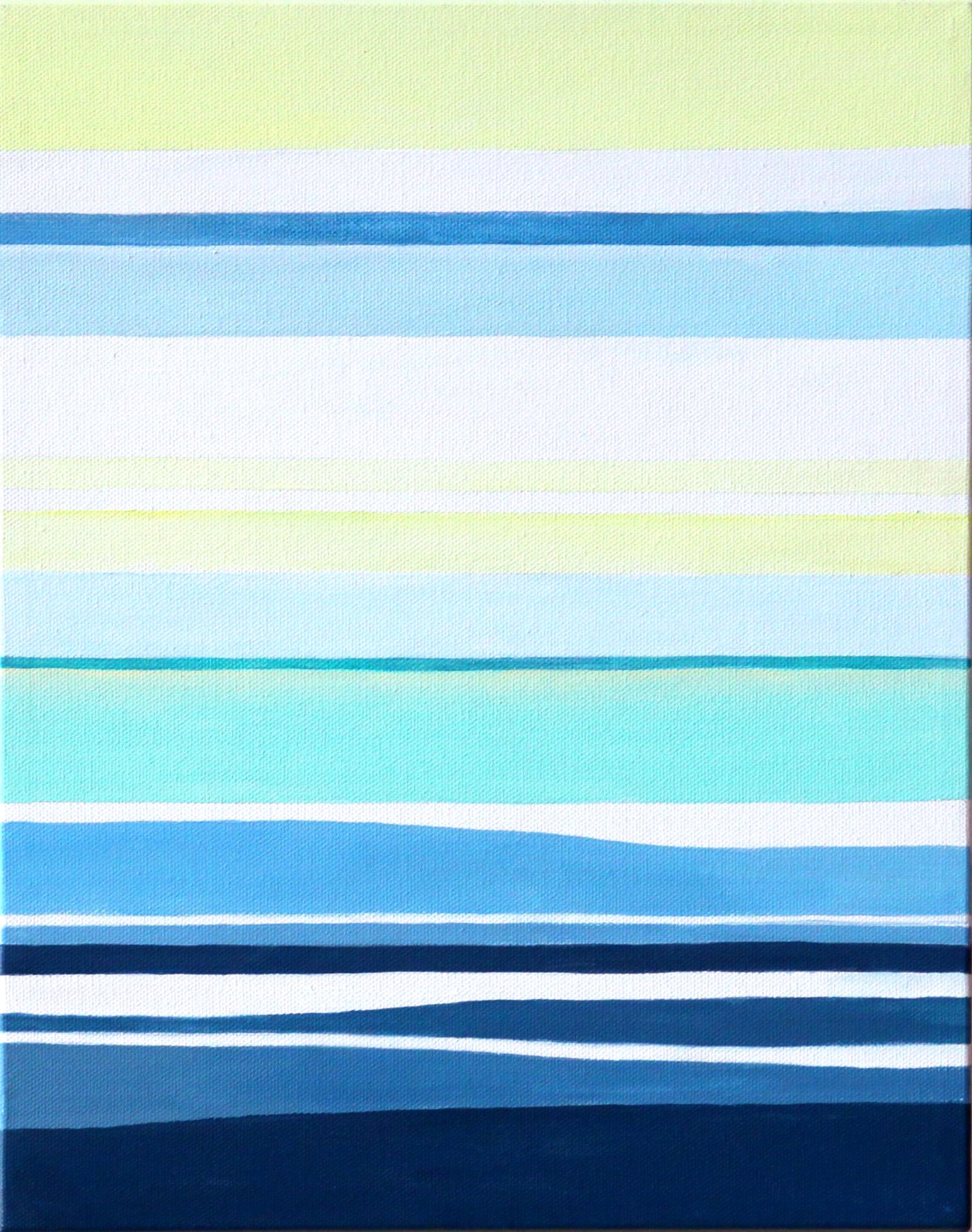Stefanie Bales Abstract Painting – Abstraktes Gemälde in Acryl auf Leinwand, Gemälde „Deep Sea“, „Deep Sea“