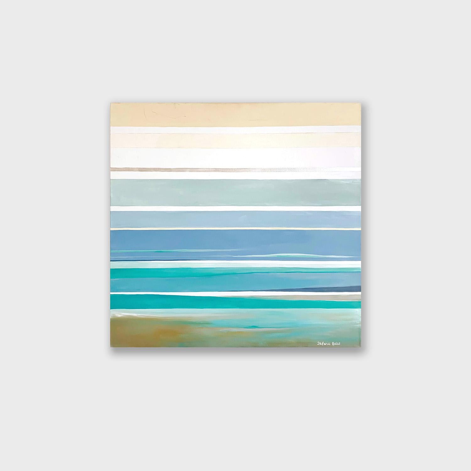 Stefanie Bales Abstract Painting - An Abstract Acrylic on Canvas Painting, "Marine"