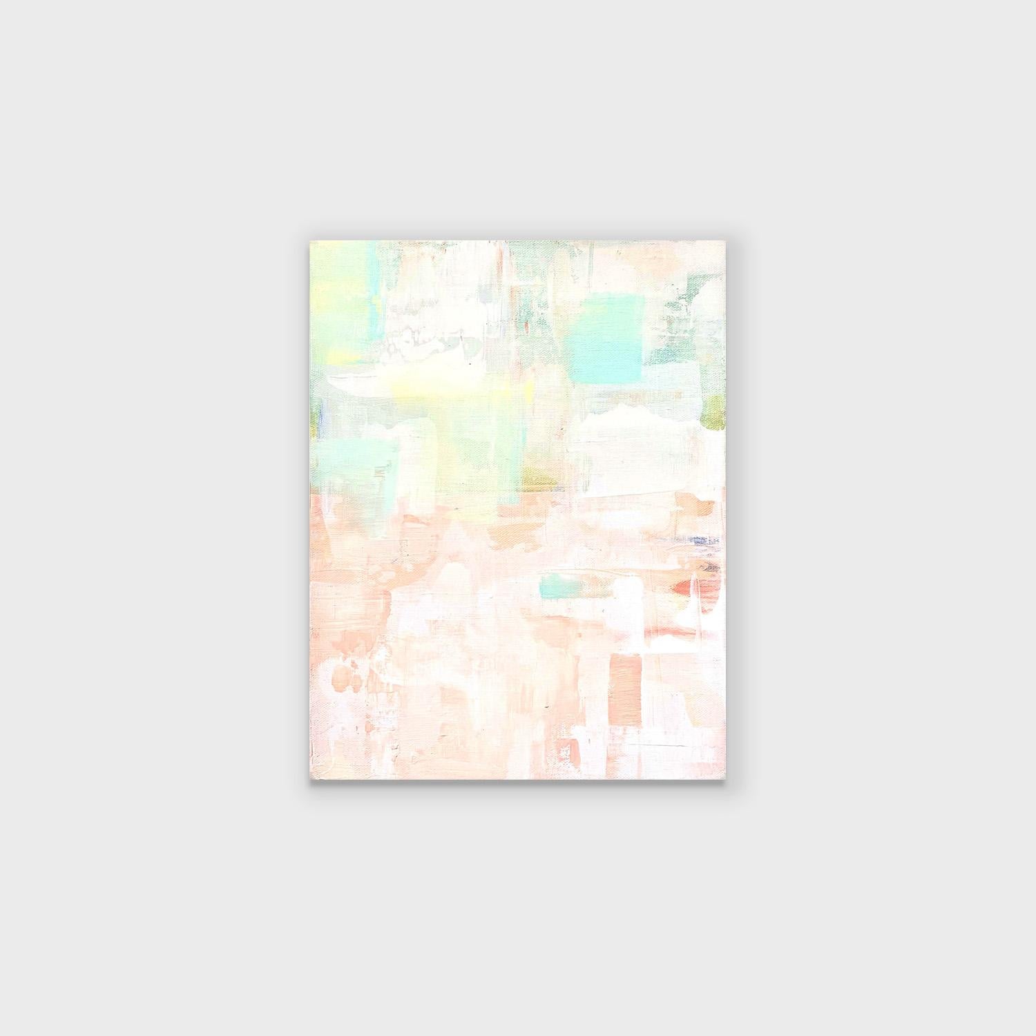 Abstract Painting Stefanie Bales - Une peinture abstraite à l'acrylique sur toile, « Verre de mer »