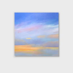 An Abstract Impressionist Acrylic on Canvas Painting, "Sunset Soiree"