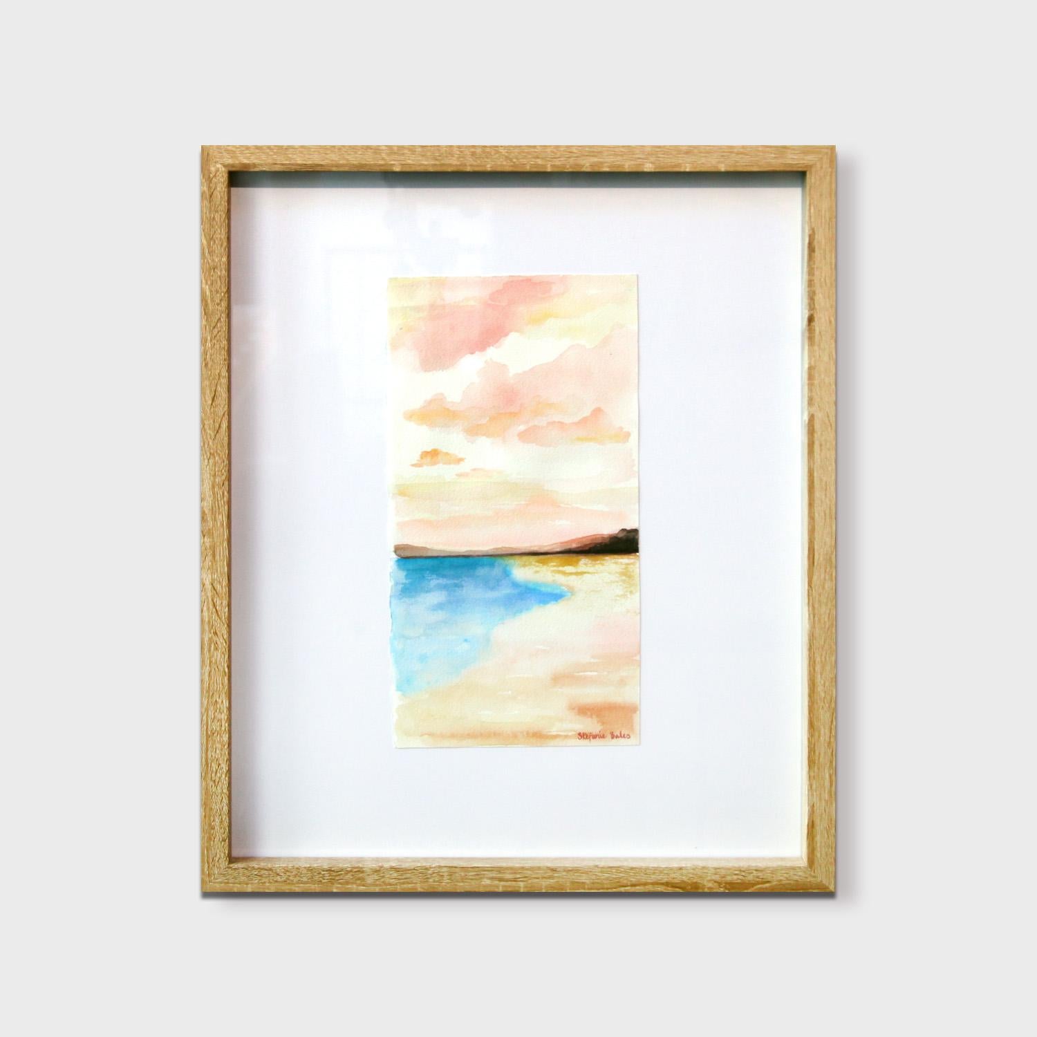 An Abstract Impressionist Watercolor on Paper Landscape Painting, 