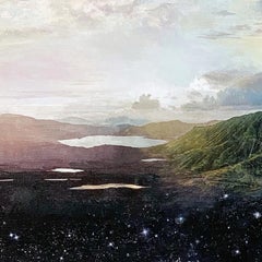 An Impressionist Acrylic & Ink on Canvas Painting, "Atlas Obscura"