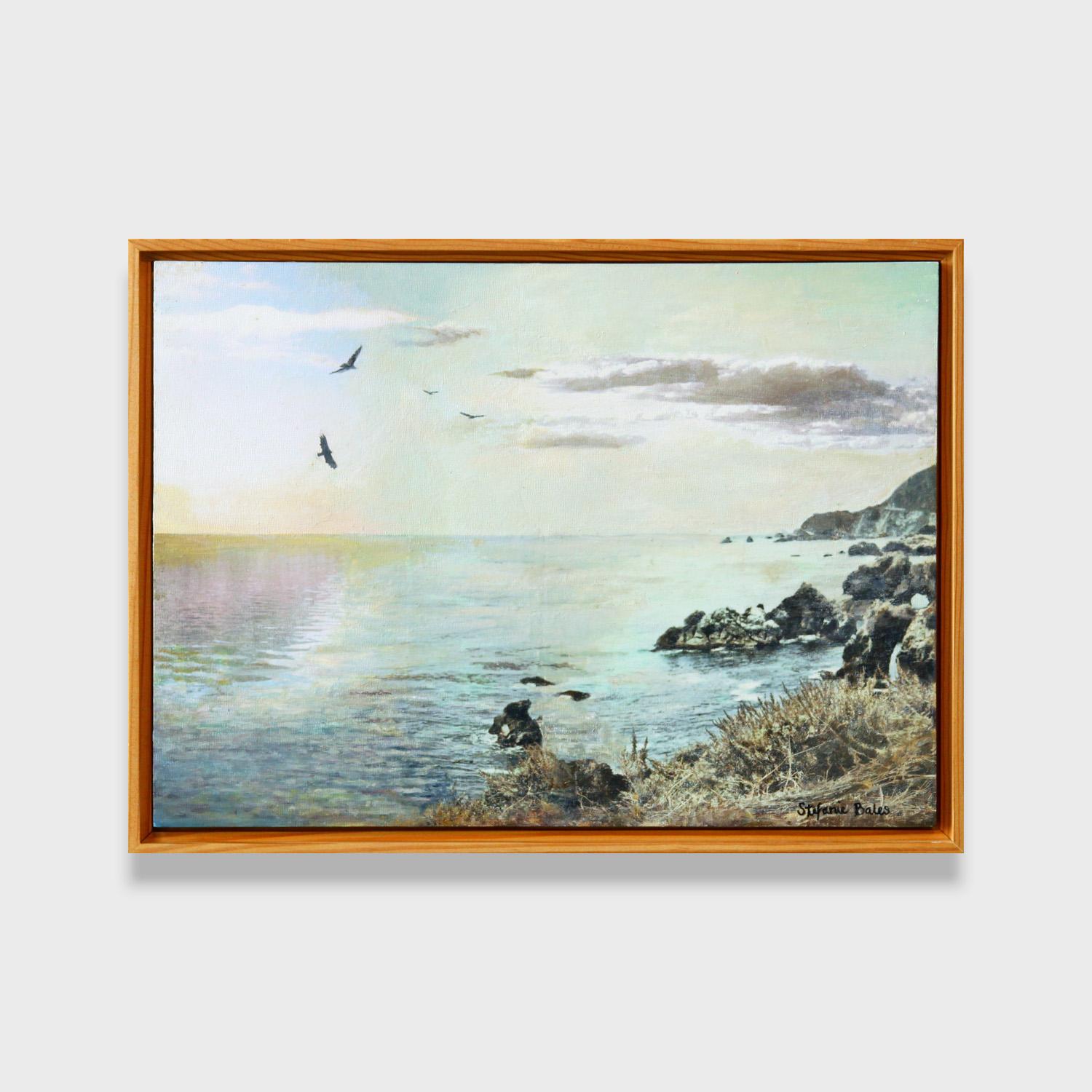 Impressionistisches Gemälde aus Acryl und Tinte auf Leinwand, „Migration“, Gemälde – Painting von Stefanie Bales