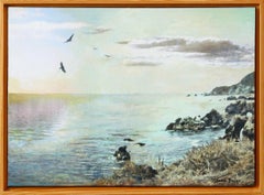 Une peinture impressionniste à l'acrylique et à l'encre sur toile, "Migration"