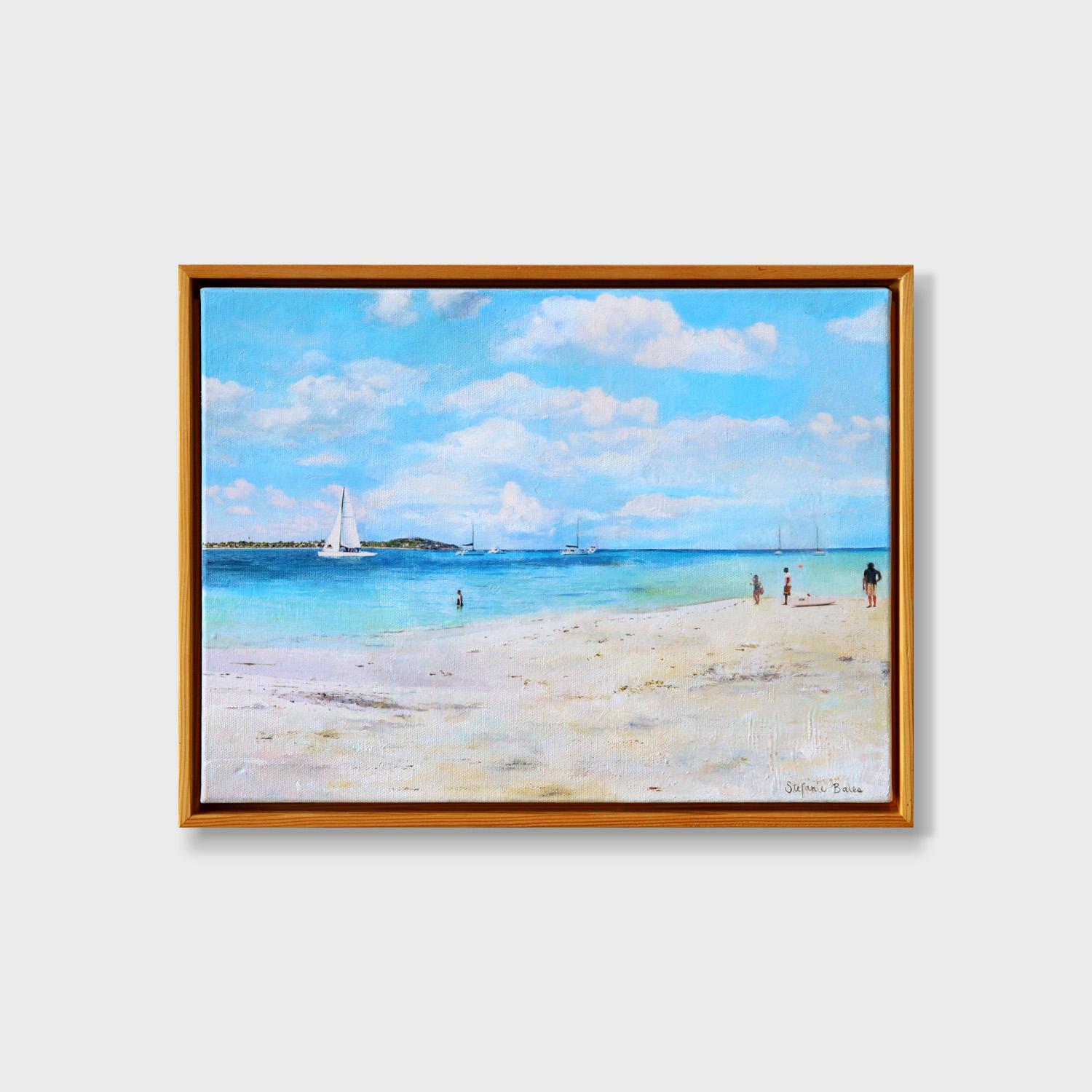 Pintura impresionista en acrílico y técnica mixta sobre lienzo, 