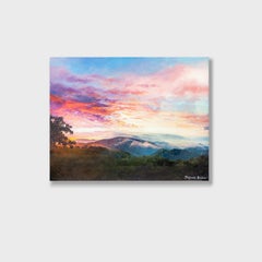 An Impressionist Acrylic & Mixed Media on Canvas Painting, "Skies of Arcadia"