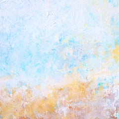 An Abstract Acrylic on Canvas Painting, "A Day at the Beach"