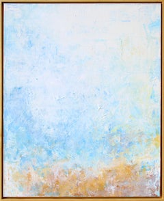 Une peinture abstraite à l'acrylique sur toile, « Un jour à la plage »