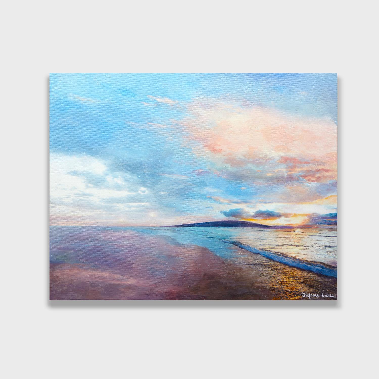 Landscape Painting di Stefanie Bales - Un dipinto impressionista in acrilico su tela, "Ode al cielo".