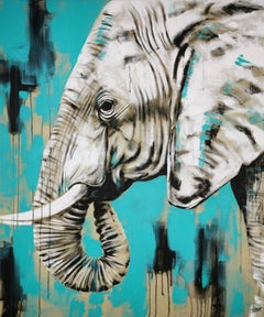 ELEPHANT n 22, peinture, acrylique sur toile