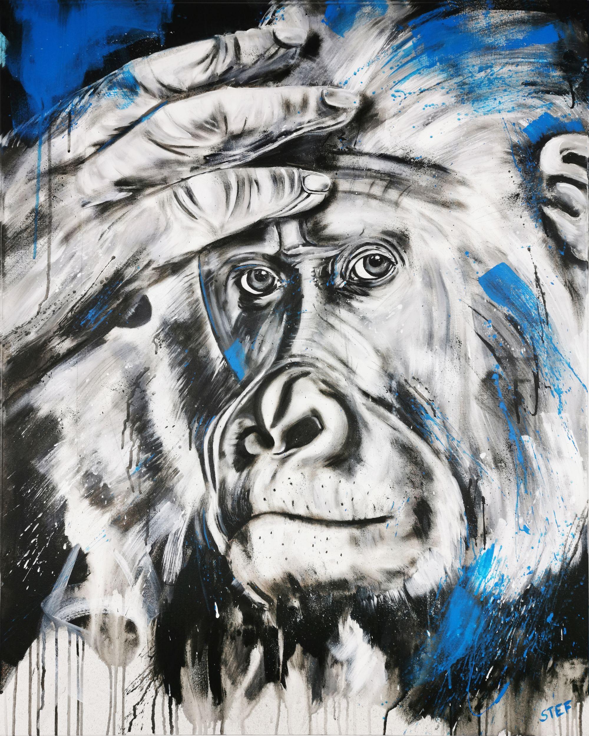 gorilla acrylic painting