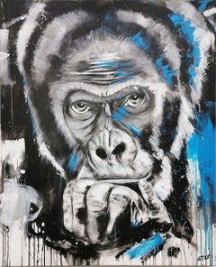 GORILLA - HOMINEDEA, peinture, acrylique sur toile