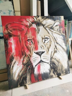 LION #22 - BIG CAT, Painting, Acrylic on Canvas