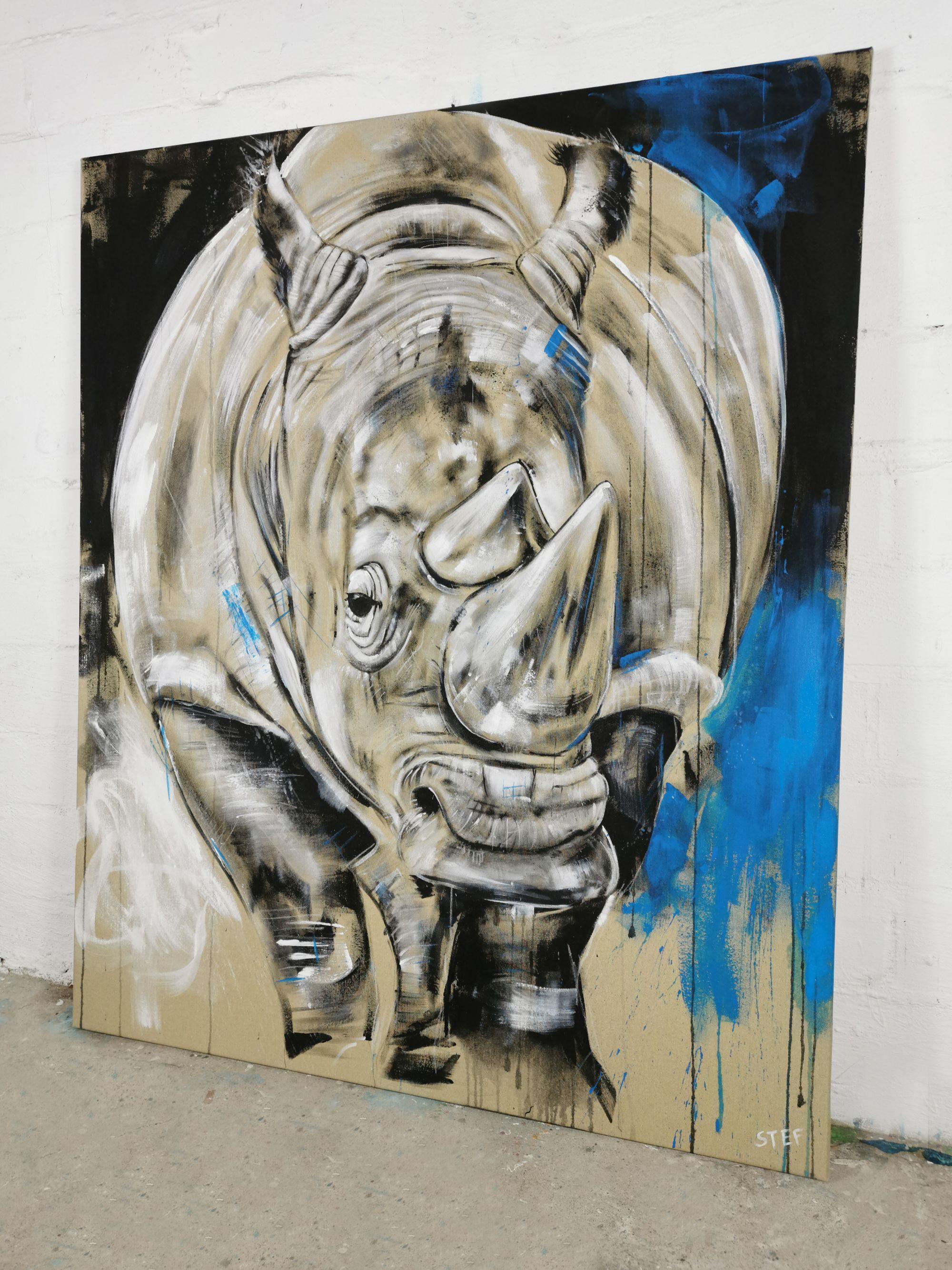 RHINO #4, Painting, Acrylic on Canvas For Sale 3