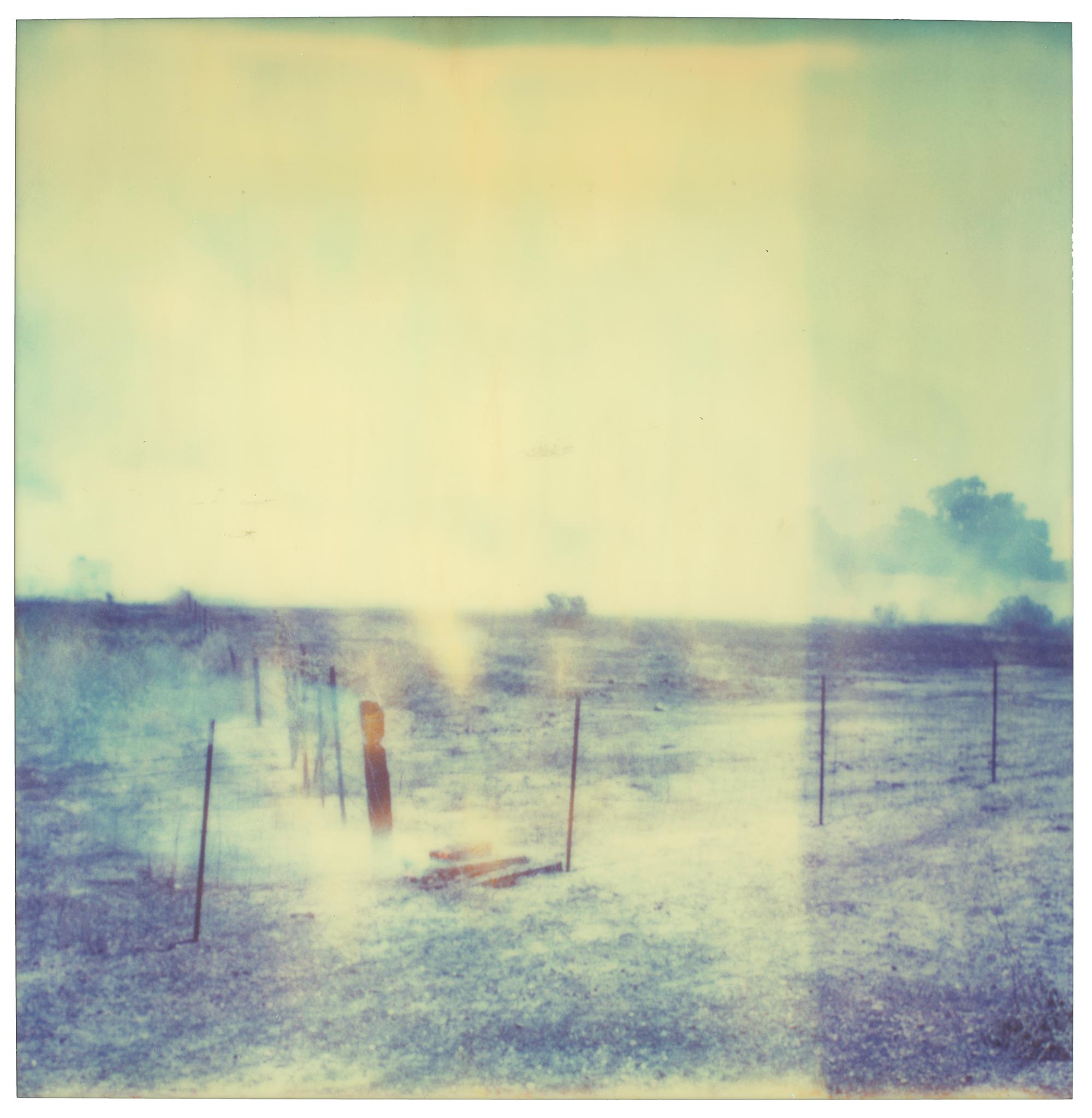 Stefanie Schneider Landscape Print - Burning Field III (Last Picture Show) - mounted - Polaroid, Contemporary