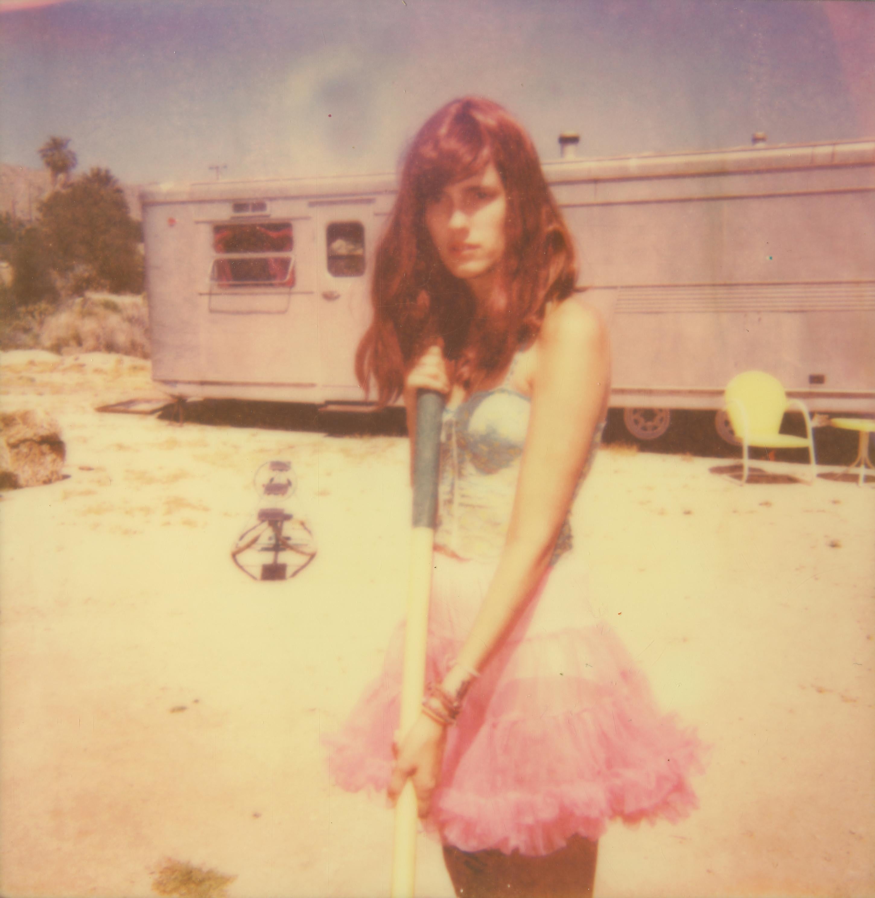 Stefanie Schneider Color Photograph - A lonely and deserted Place (The Girl behind the White Picket Fence) -  Polaroid