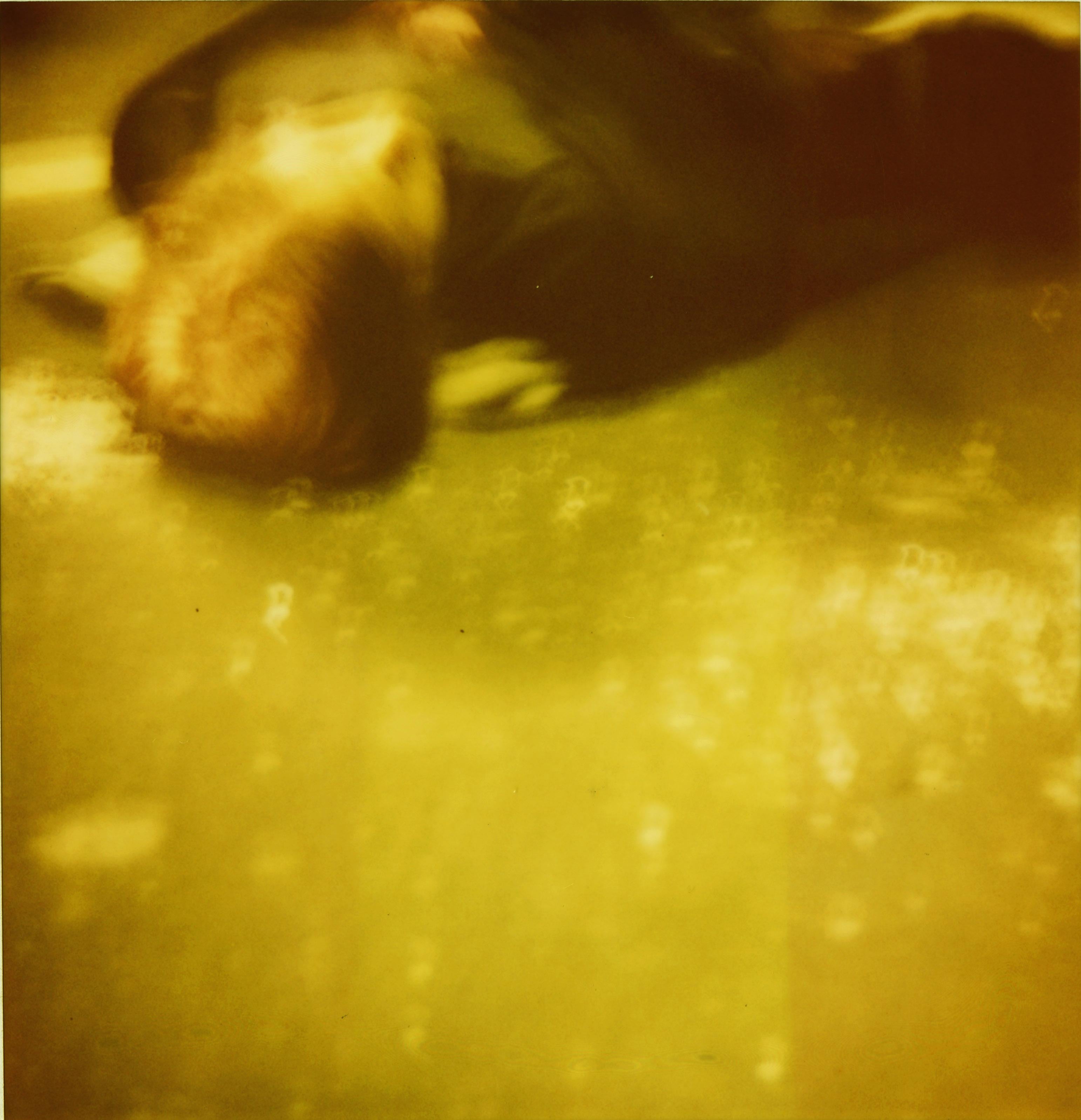 Stefanie Schneider Figurative Photograph - Accident I (Stay) analog, 128x125cm, starring Ryan Gosling, Polaroid, Color