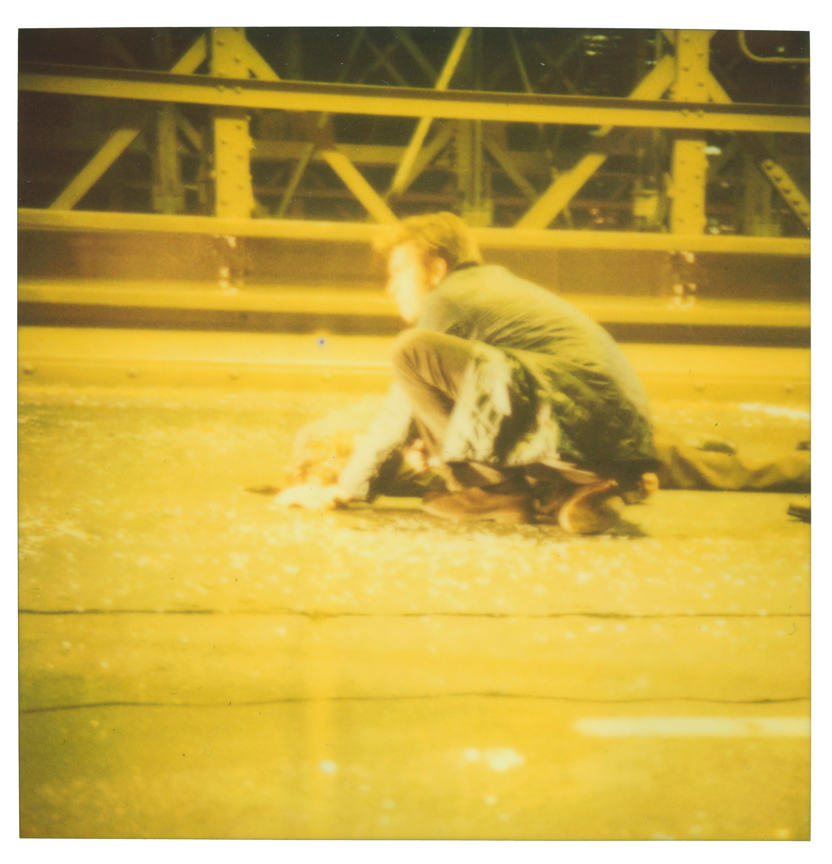 Stefanie Schneider Figurative Photograph - Accident II - (Stay), analog, 128x125cm, featuring Ewan McGregor
