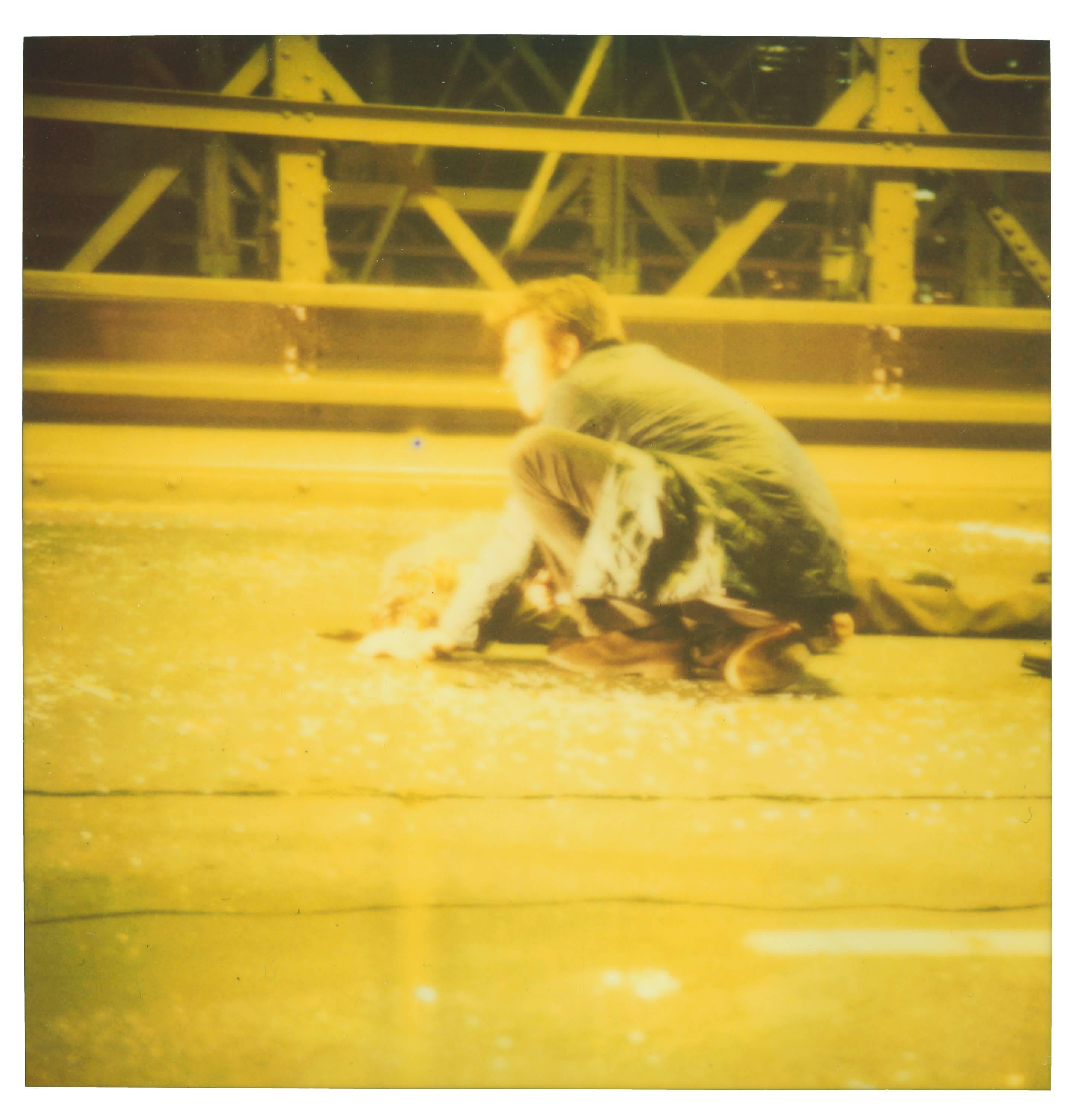 Stefanie Schneider Figurative Photograph - Accident II - with Ewan McGregor and Ryan Gosling, Polaroid, 21st Century, Color