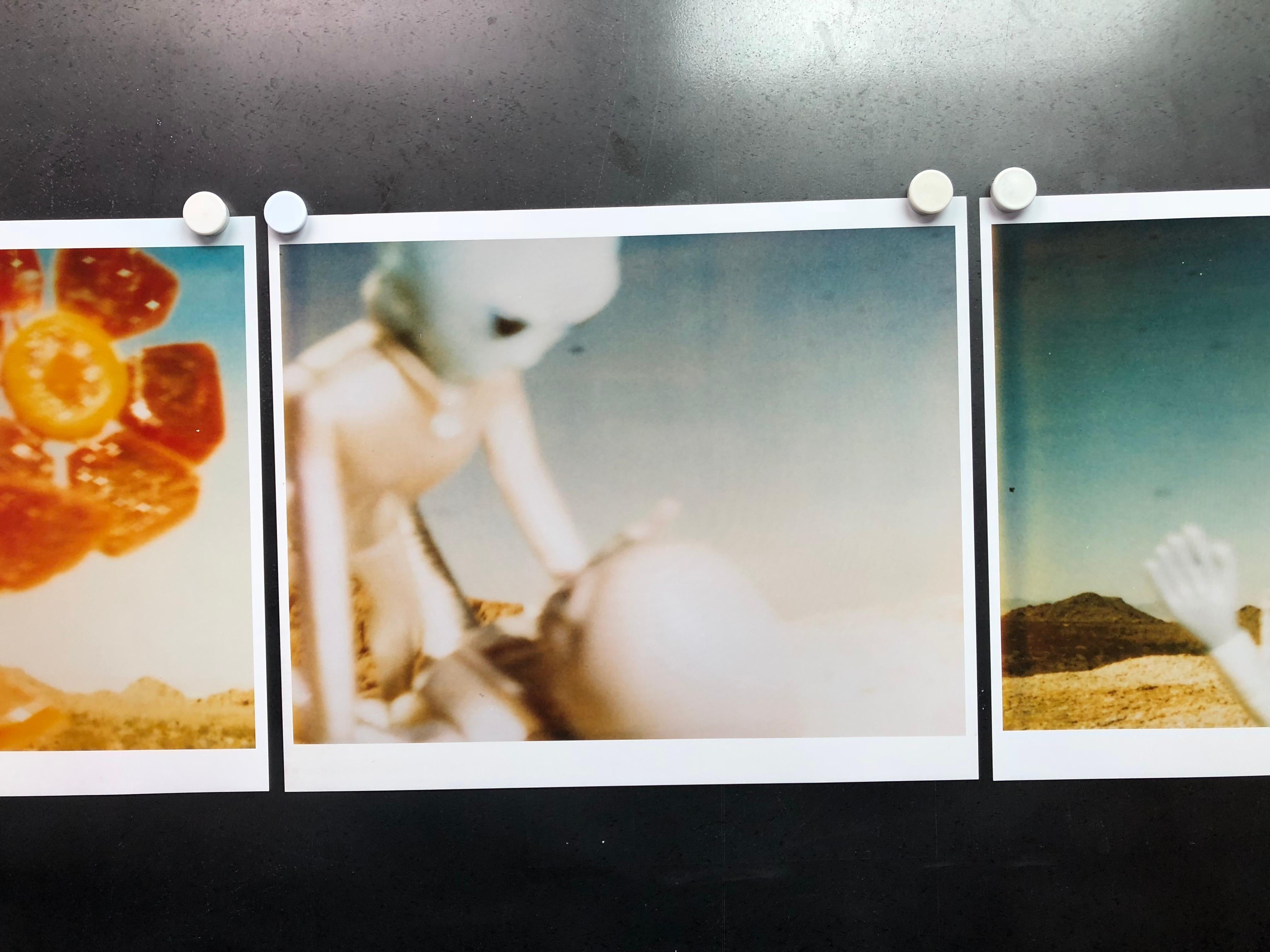 Aliens, triptych, analog hand-prints - Contemporary Photograph by Stefanie Schneider