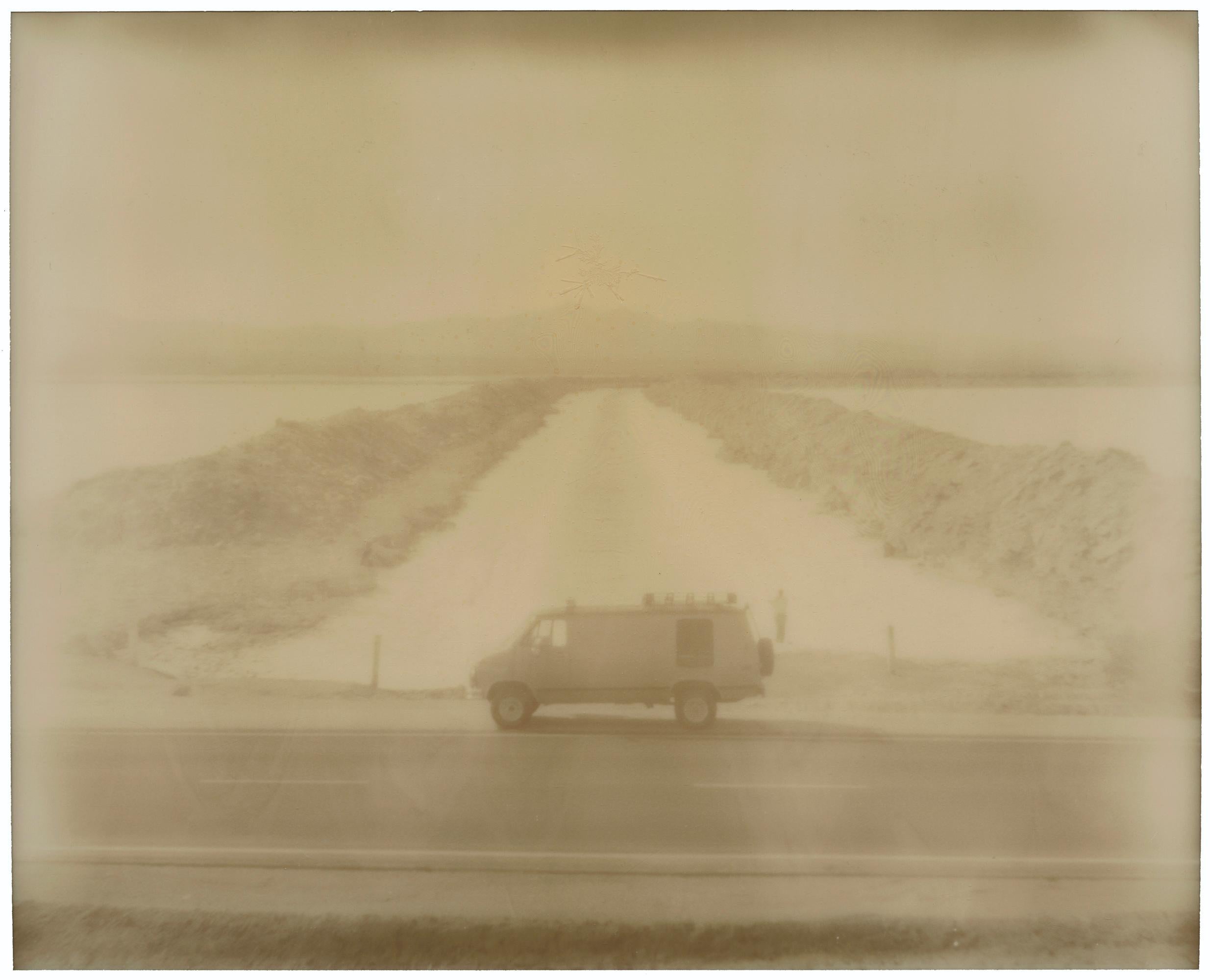 Stefanie Schneider Landscape Photograph - Amboy Road (California Badlands) - Contemporary, Polaroid, Landscape