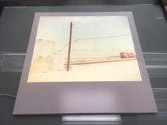 Approaching Train (Wastelands) - Lightbox, 88x88x2cm, Polaroid, 21st Century