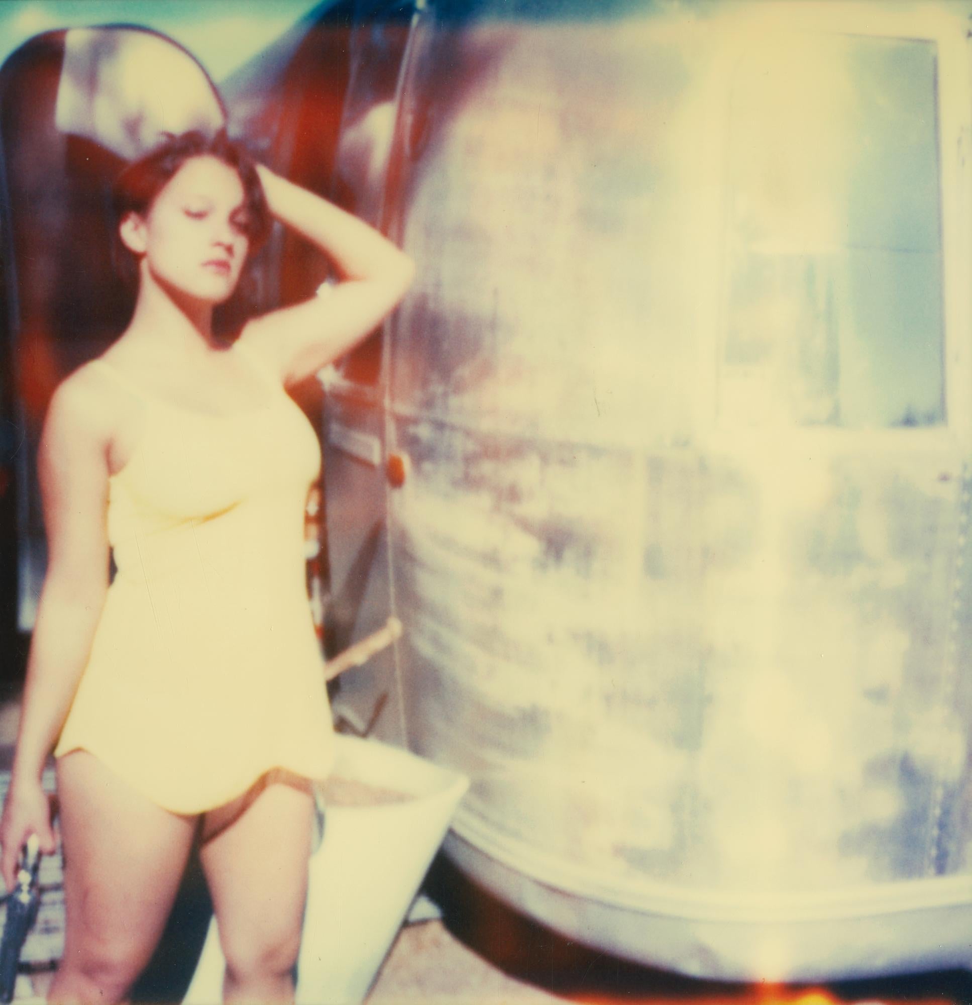 Austen in front of Trailer (Till Death do us Part) - Polaroid, Analog, Color