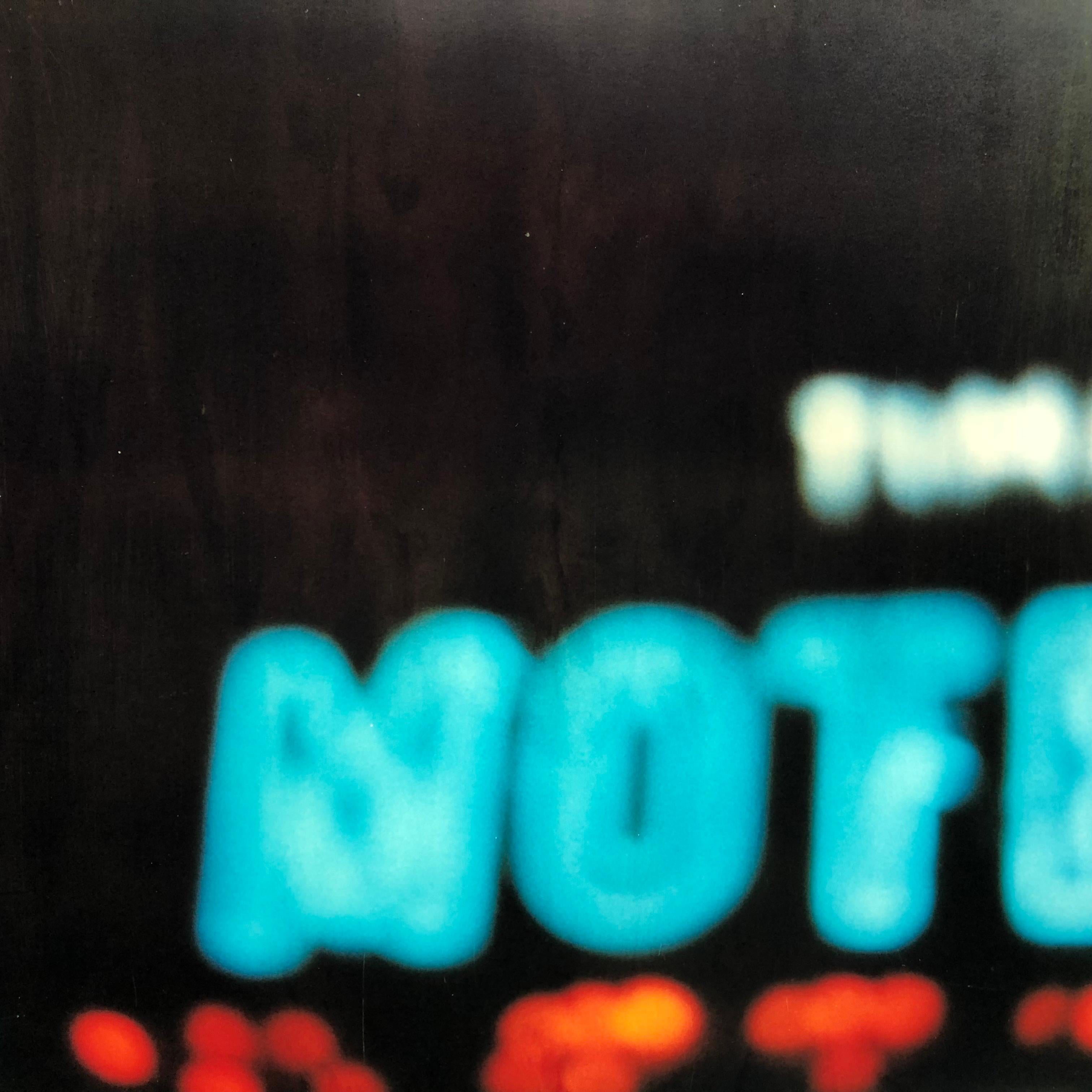 Bates Motel II - Contemporary, Neon, Urban, expired, Polaroid, analog - Photograph by Stefanie Schneider