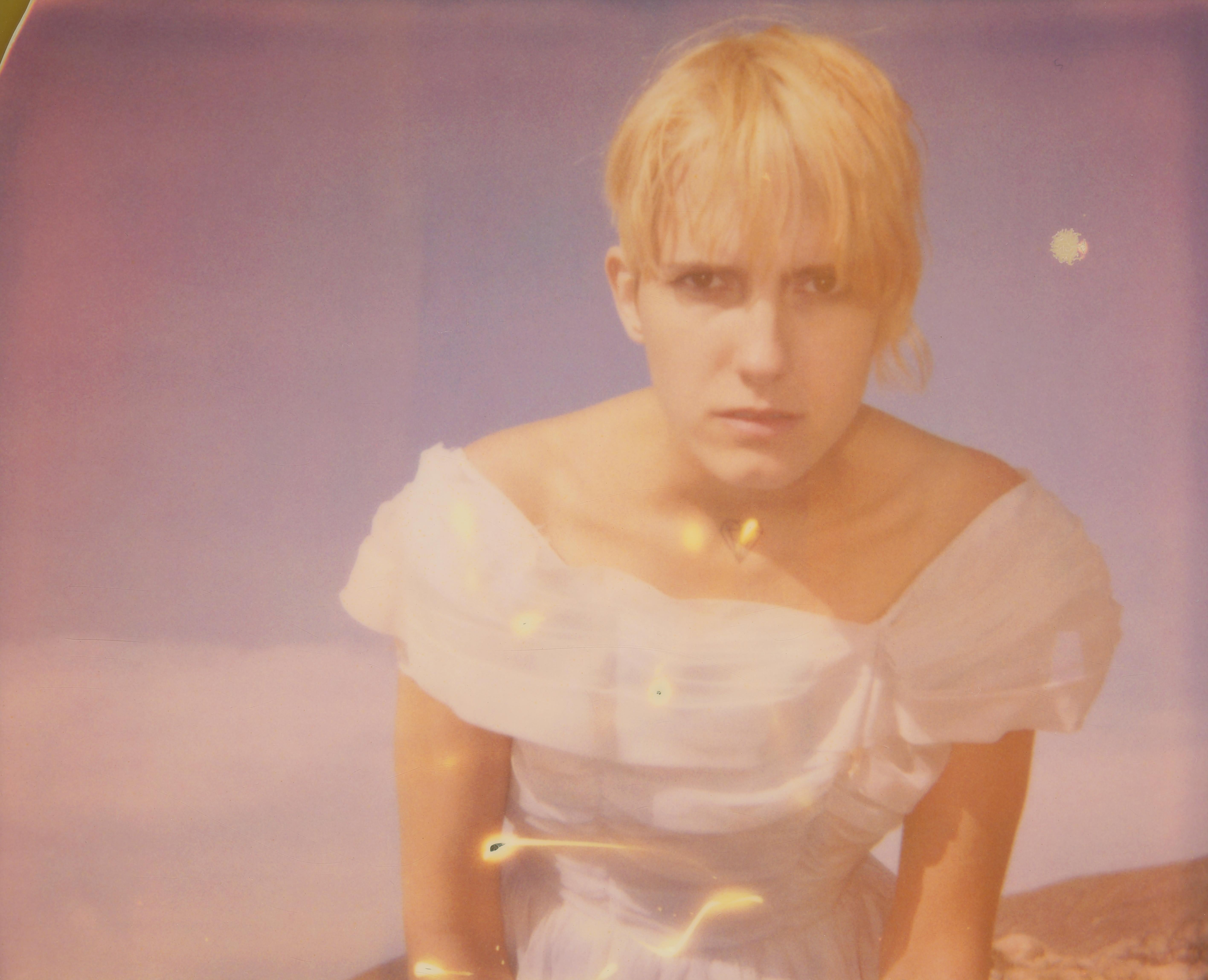 Stefanie Schneider Figurative Photograph – Become Aware (The Girl behind the White Picket Fence) - Contemporary, Polaroid