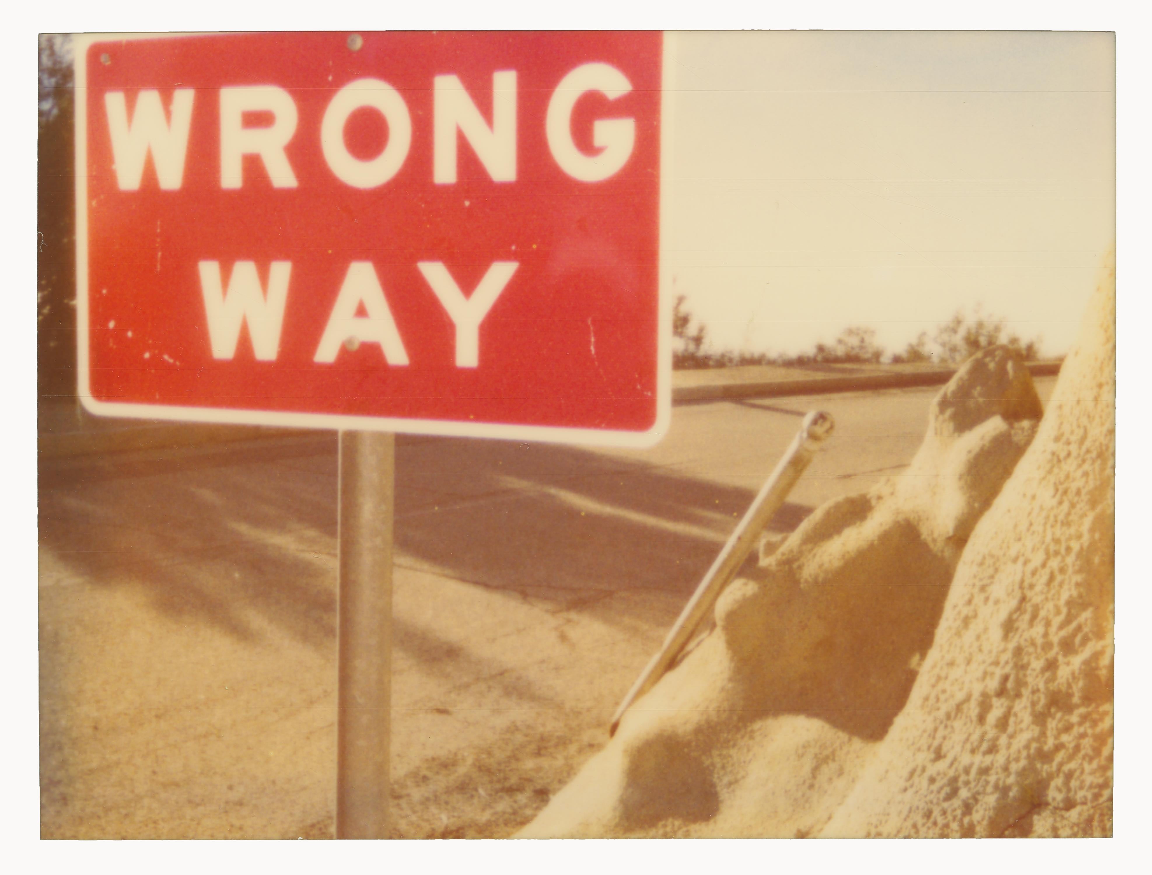 Be Aware - Wrong Way - Polaroid, analog, 21st Century - Contemporary Photograph by Stefanie Schneider