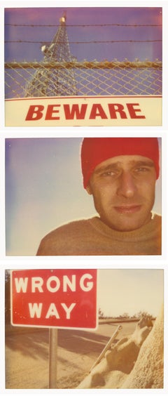Vintage Be Aware - Wrong Way - Polaroid, analog, 21st Century