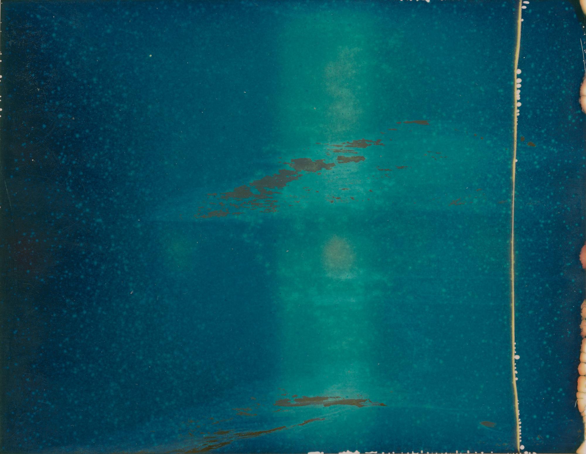 Stefanie Schneider Landscape Photograph - Blue (Deconstructivism) - Contemporary, Expired Polaroid