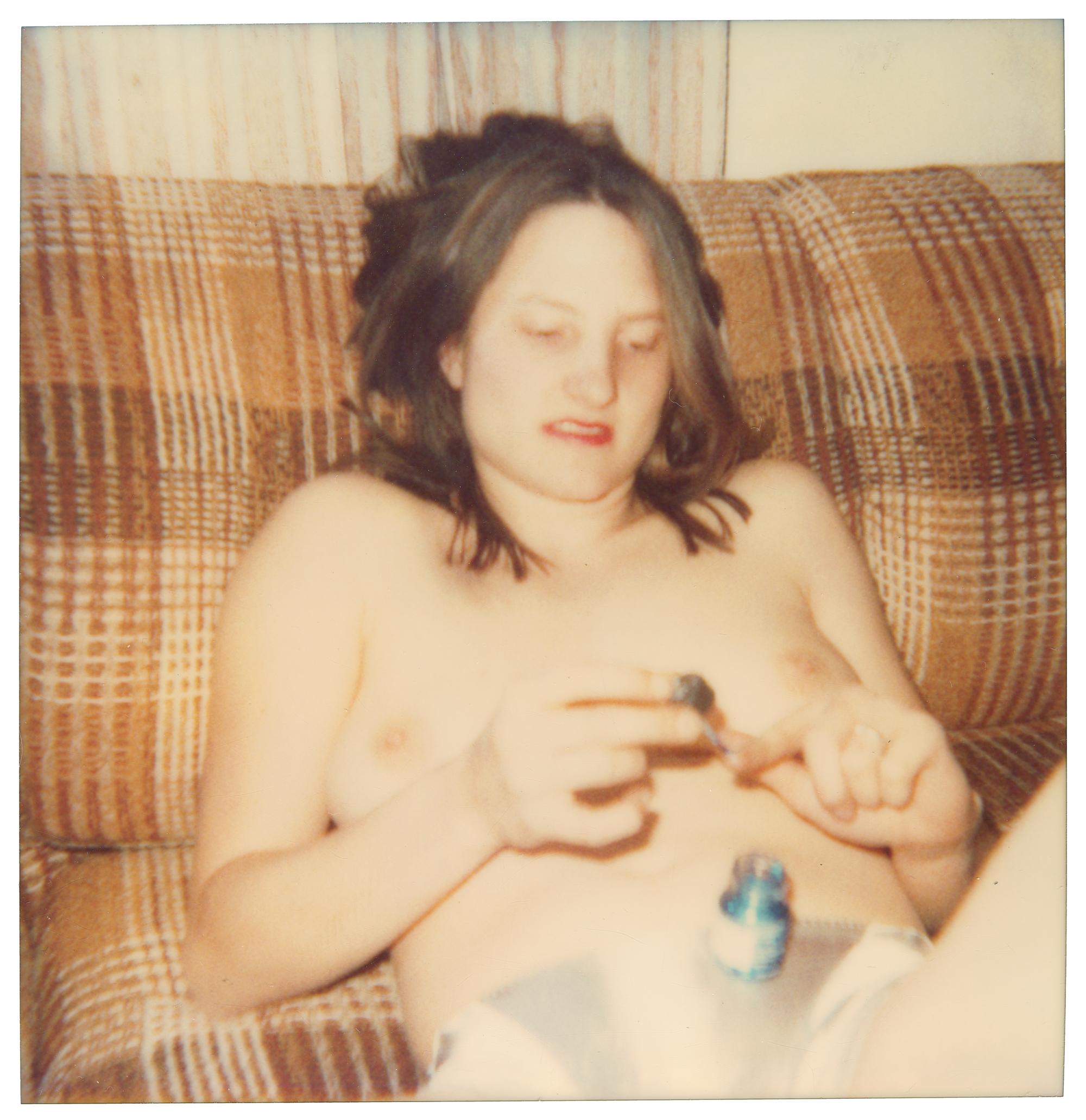 Stefanie Schneider Color Photograph - Blue Fingernails (29 Palms, CA) - Polaroid, Contemporary