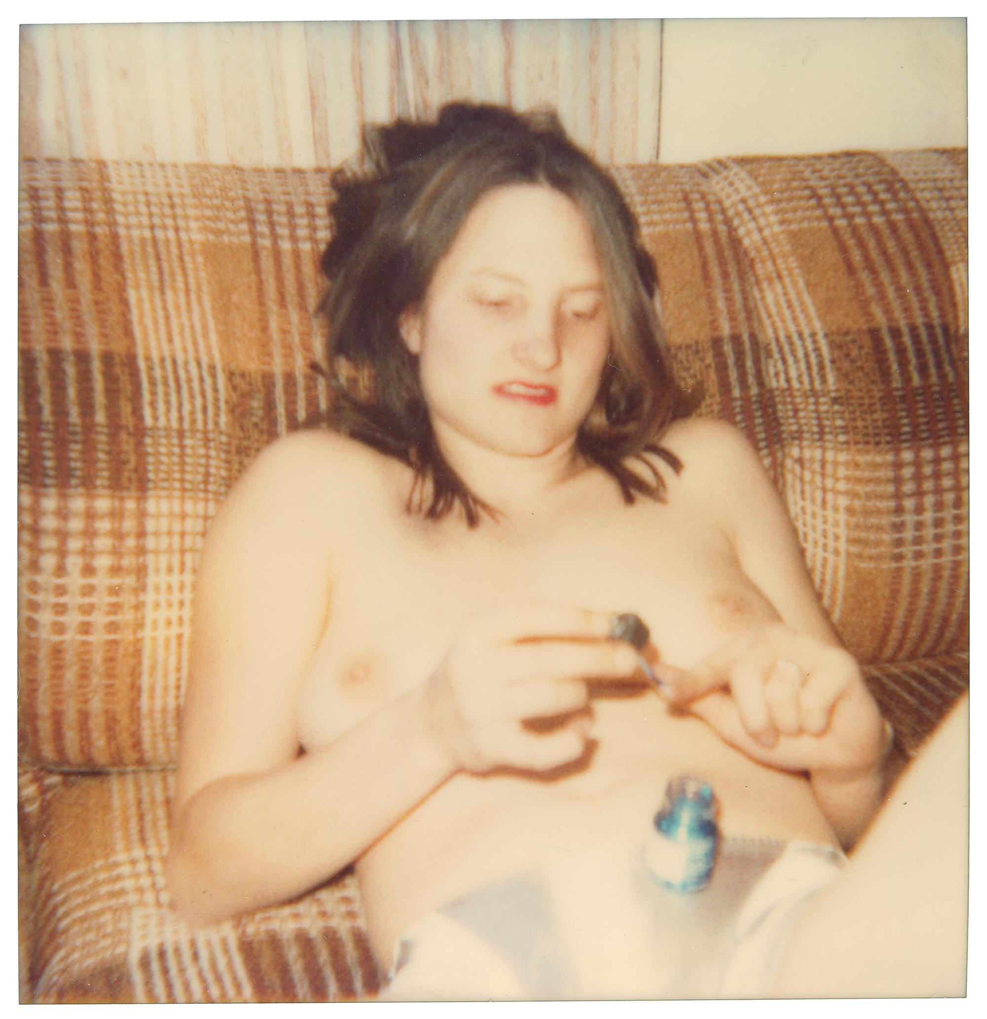 Stefanie Schneider Nude Photograph - Blue Fingernails (29 Palms, CA) - Polaroid, Contemporary