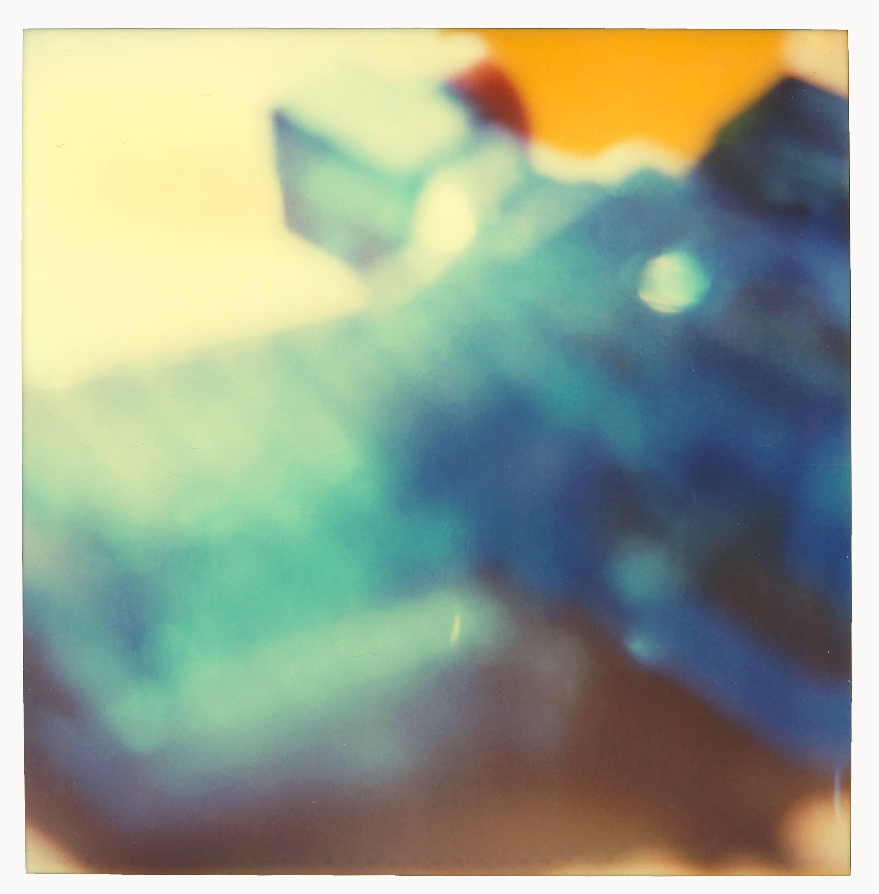 Blue Water Pistol - Contemporary, Nude, Women, Polaroid, 21st Century, Blue - Photograph by Stefanie Schneider