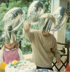 Boy with Silver Mask (Stay) - 21st Century, Polaroid, Contemporary