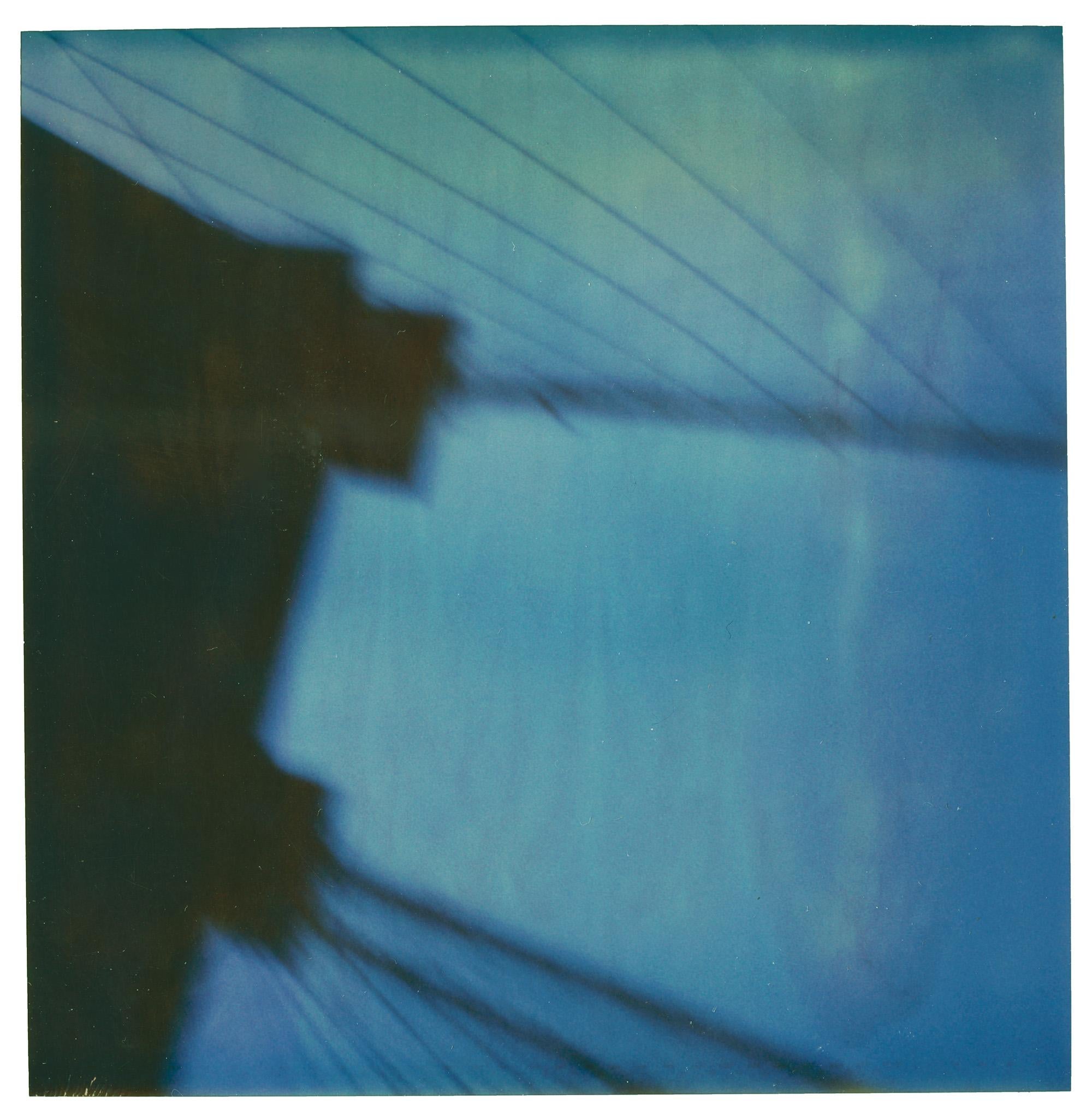 Brooklyn Bridge - 21st Century, Polaroid, Color, New York, Contemporary - Gray Abstract Photograph by Stefanie Schneider