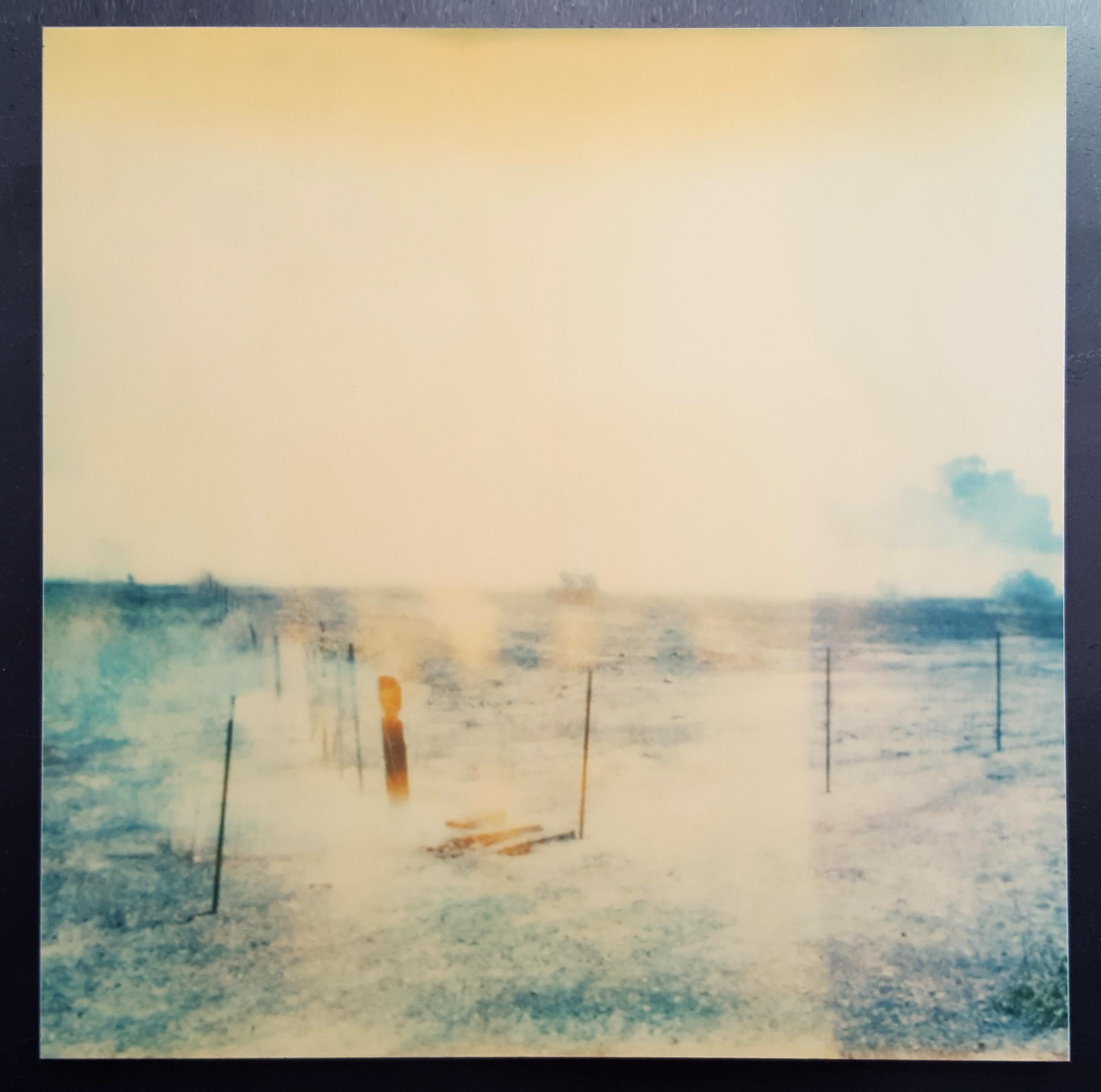 Stefanie Schneider Color Photograph - Burning Field III (Last Picture Show) - mounted - Polaroid, Contemporary