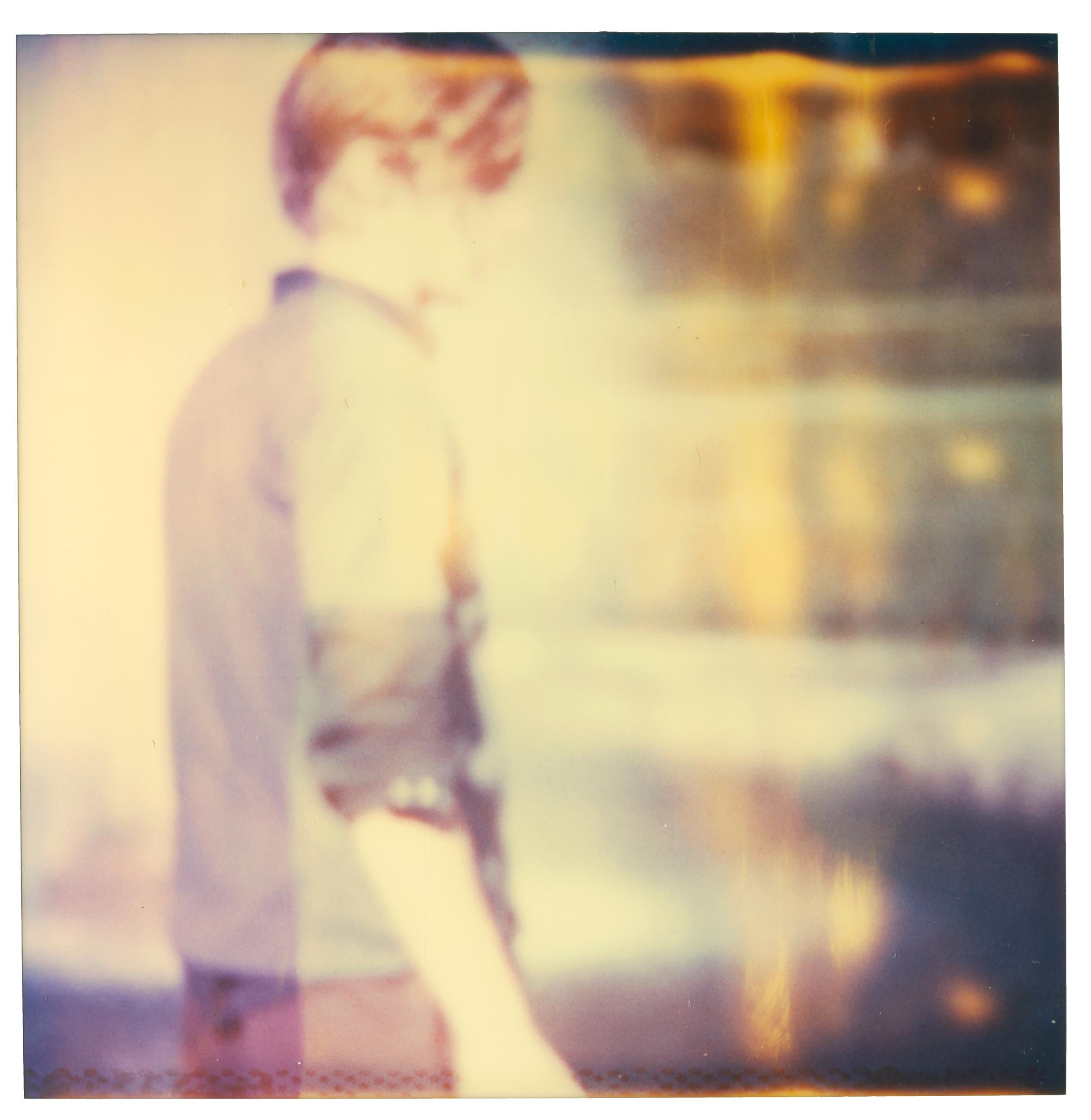 Stefanie Schneider Color Photograph - By the Fountain (Stay) - starring Ryan Gosling - Polaroid, 21st Century