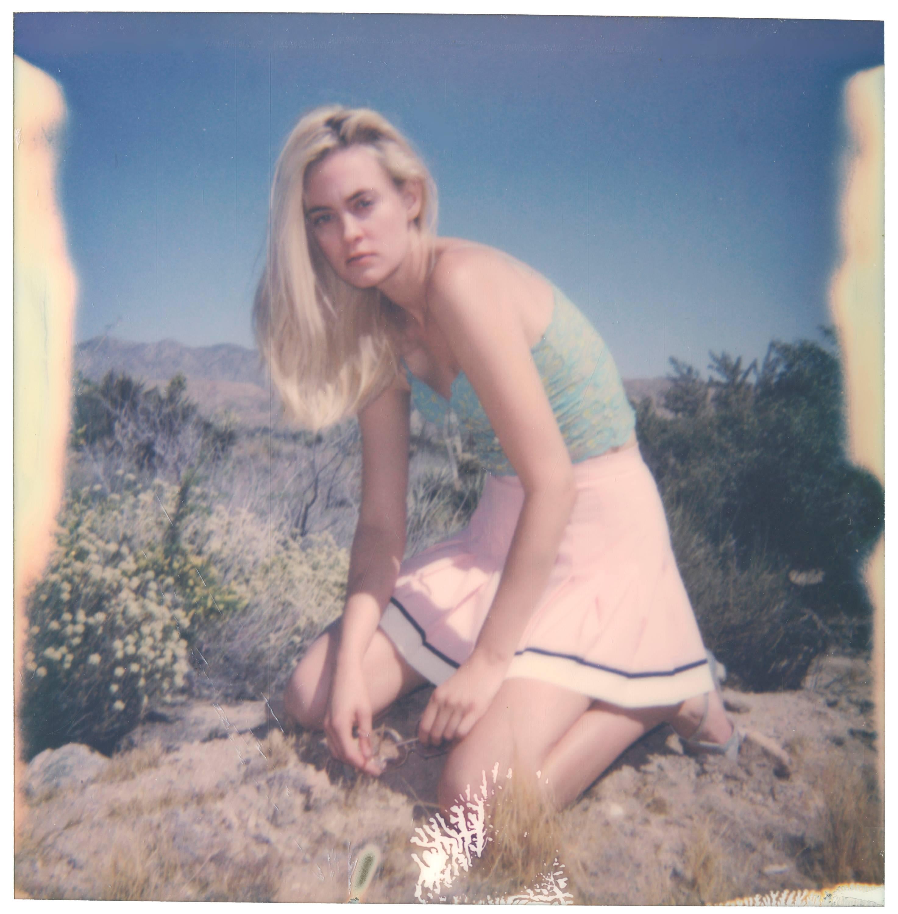 Stefanie Schneider Portrait Photograph - Caitlin in pink Tennis Skirt (Back in the 80's) - Polaroid, Contemporary, Women