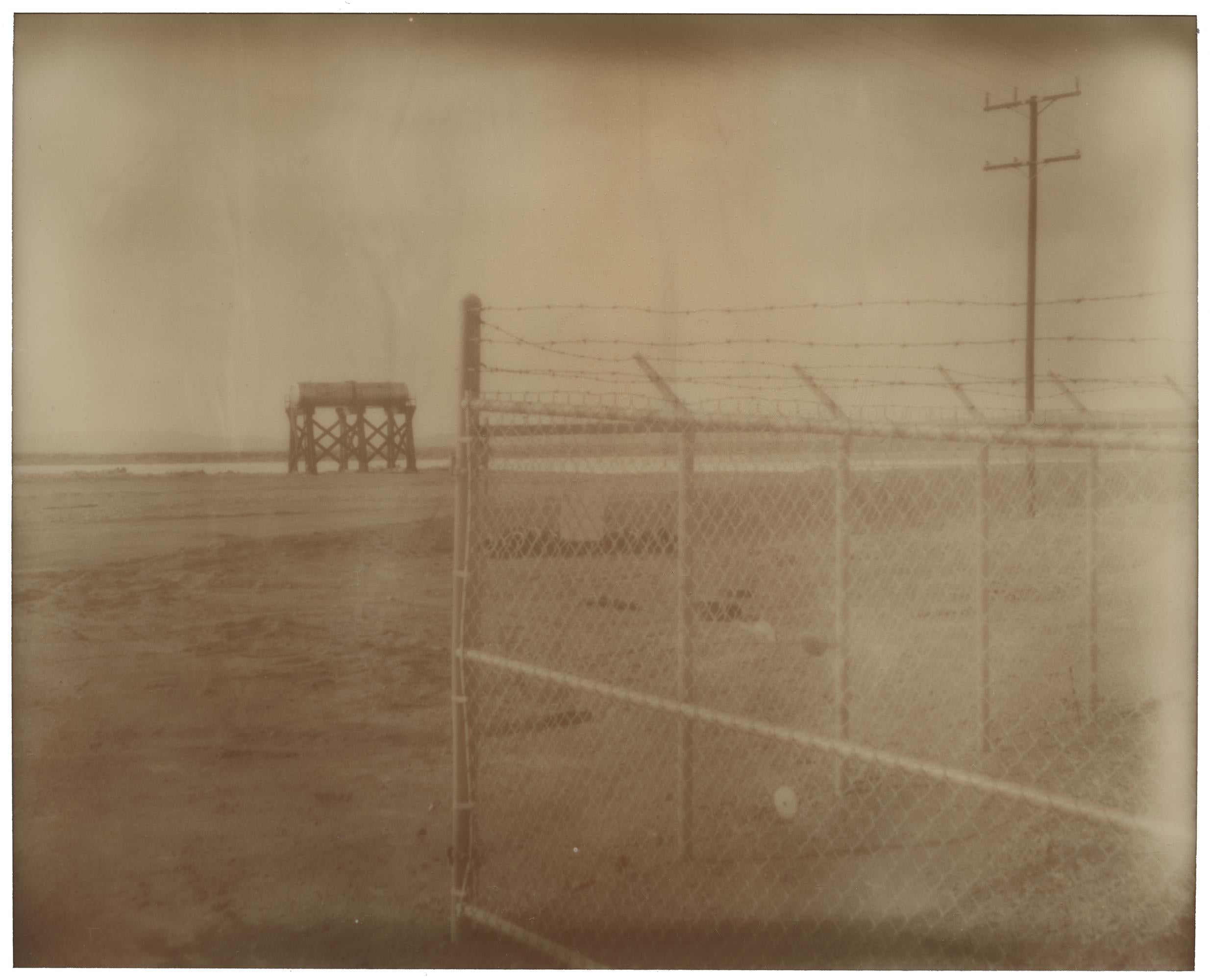 Stefanie Schneider Black and White Photograph - California Depression (California Badlands) - Contemporary, Polaroid, Landscape